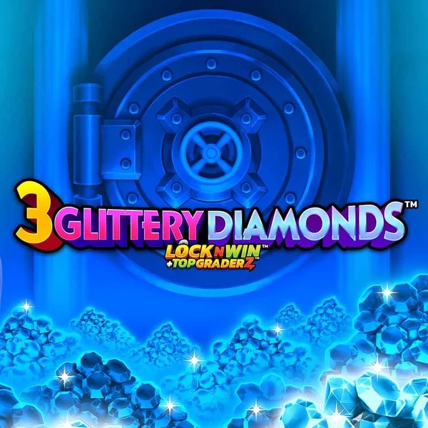 3 Glittery Diamonds slot visual from PearFiction Studios available on gambloriaa.com