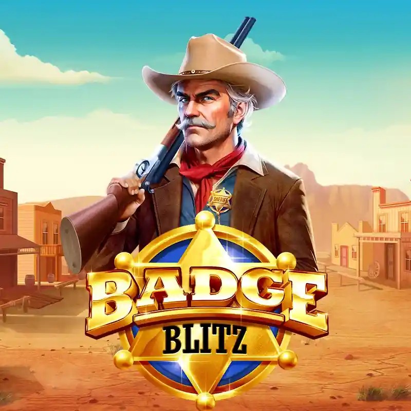 Badge Blitz logo – Slots by Pragmatic Play at Gambloria Casino