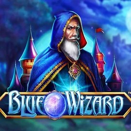 Blue Wizard online game logo by Quickspin on gambloriaa.com