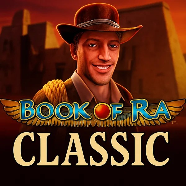 Book of Ra Classic logo – Slots by Novomatic at Gambloria Casino