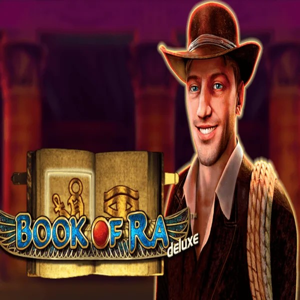 Book of Ra Deluxe slot icon by Novomatic, available at Gambloria Casino