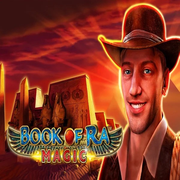 Slots logo of Book of Ra Magic from Greentube at Gambloria Casino
