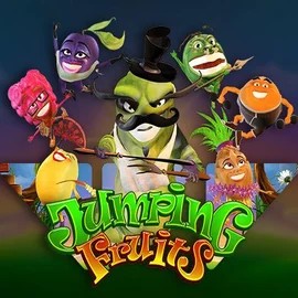 Jumping Fruits slot visual from Wazdan available on gambloriaa.com