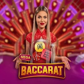 Mega Baccarat slot visual from Pragmatic Play available on gambloriaa.com