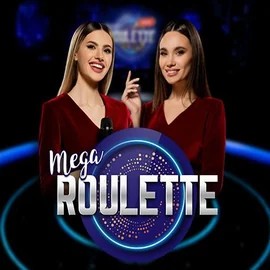 Mega Roulette online game logo by Pragmatic Play on gambloriaa.com