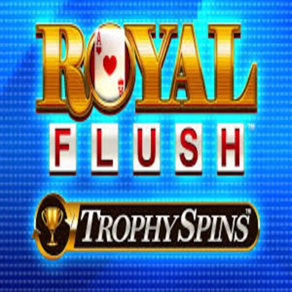 Royal Flush Trophy Spins slot logo by Greentube at Gambloria Casino