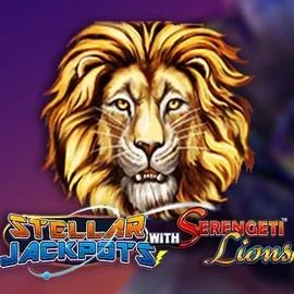 Stellar Jackpots with Serengeti Lions logo by Lightning Box Game Gambloria Casino