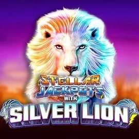Stellar Jackpots with Silver Lion by Lightning Box Game, showcased at gambloriaa.com – game logo