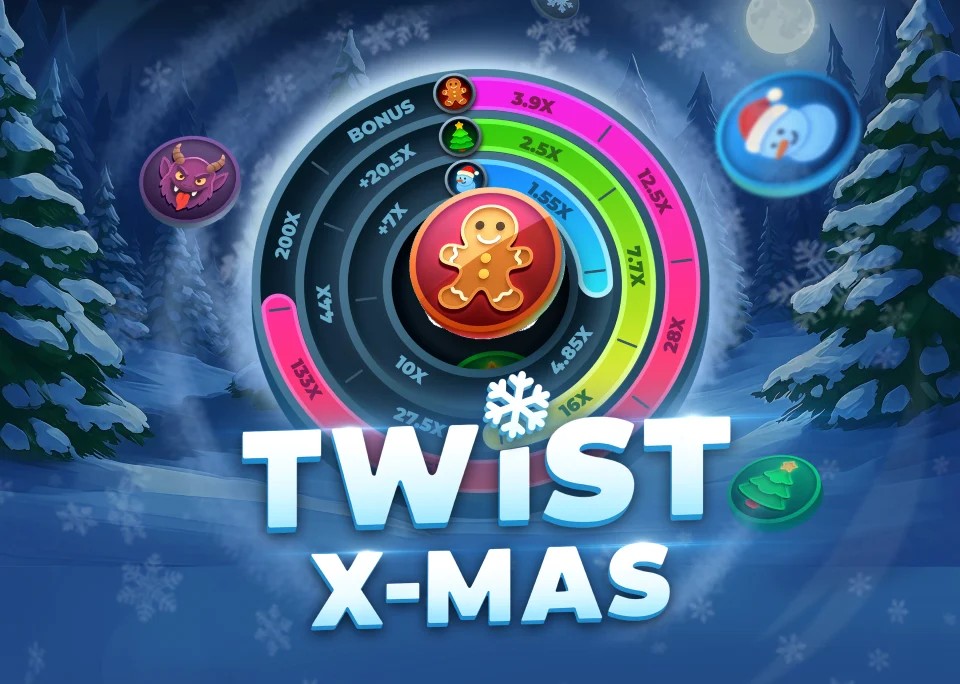 Twist X-mas logo by InOut Gambloria Casino