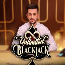 Unlimited Blackjack logo by Ezugi at Gambloria Casino